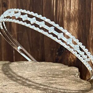 Girl's Silver Rhinestone Crown Tiara for All Occasions Gift